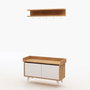 Hanah Home Recibidor Arasso Roble y Blanco